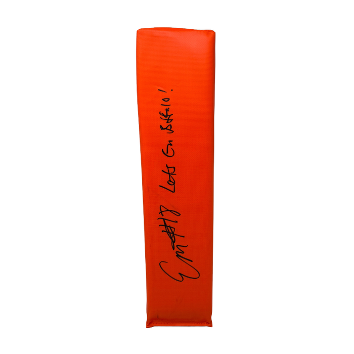 DOORBUSTER: Elijah Moore Signed Replica End Zone Pylon with Let's Go Buffalo
