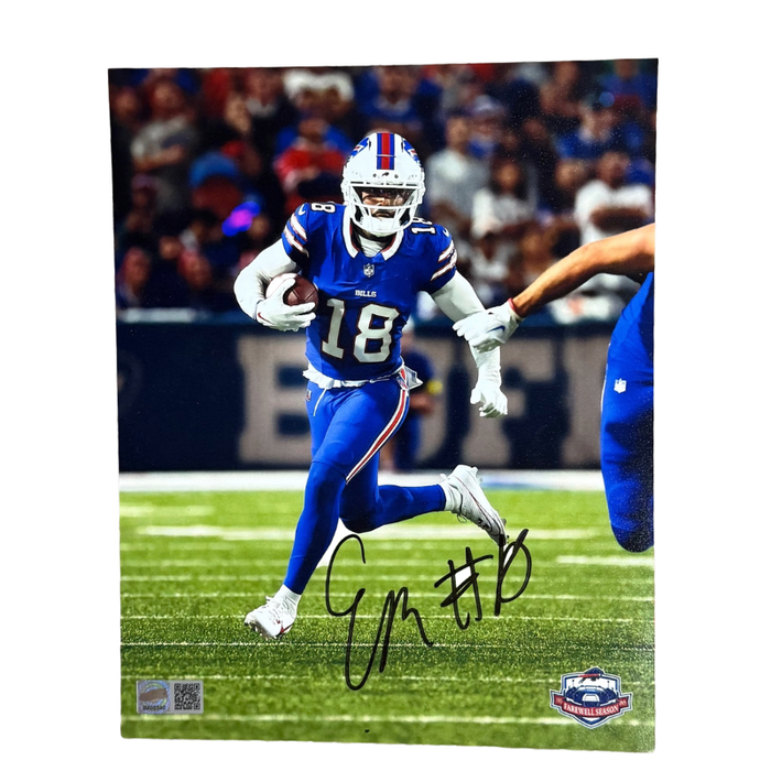 DOORBUSTER: Elijah Moore Signed Running in Blue 8x10 Photo