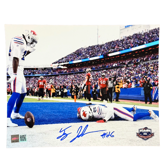 Ty Johnson Signed Touchdown Celebration 8x10 Photo