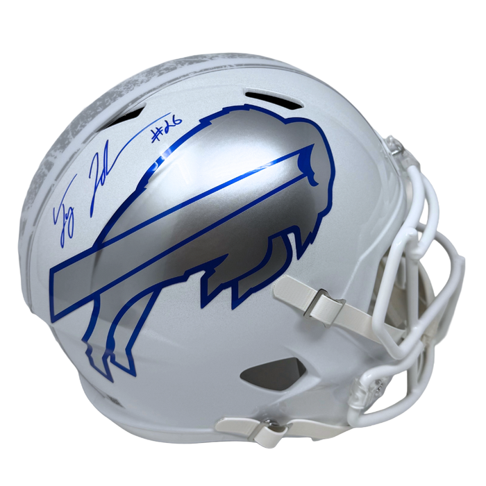 Ty Johnson Signed Buffalo Bills Full Size Rivalries Speed Replica Helmet