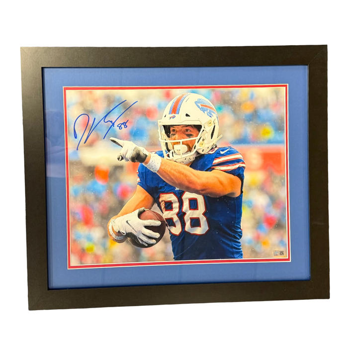 Dawson Knox Signed Pointing in Blue 16x20 Photo Professionally Framed