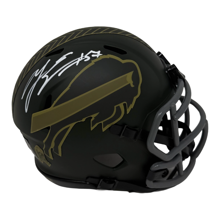 A.J Epenesa Signed Buffalo Bills 2025 Salute to Service Speed Mini Helmet