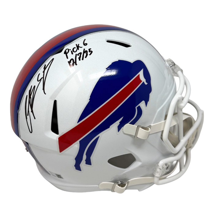 Christian Benford Signed Buffalo Bills Full Size 2021 Speed Replica Helmet with Pick 6 - 12/7/25