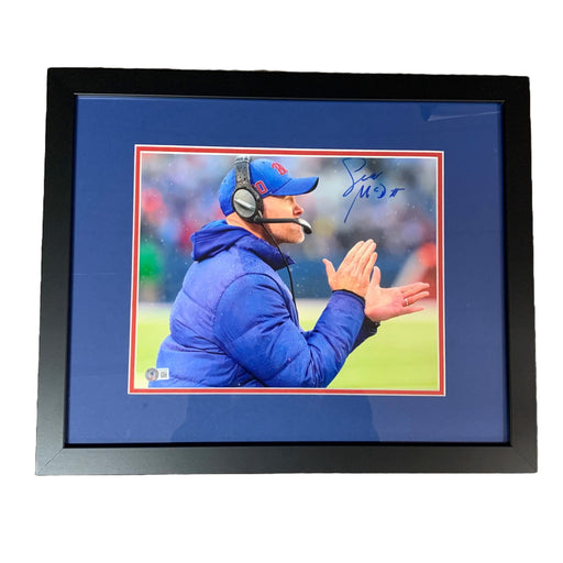 Sean McDermott Clapping On Sideline Signed 11x14 - Professionally Framed Signed Photos TSE Framed 