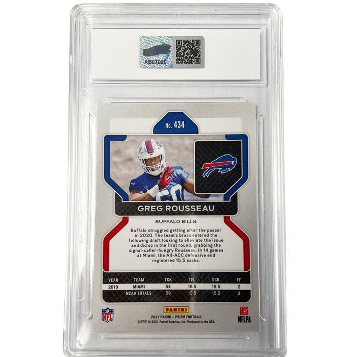 TSE Slabbed: Greg Rousseau Signed 2021 Prizm RC Player Card Signed Cards TSE Buffalo 