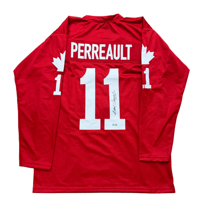 Gilbert Perreault Signed Pro-Style Red Team Canada Hockey Jersey
