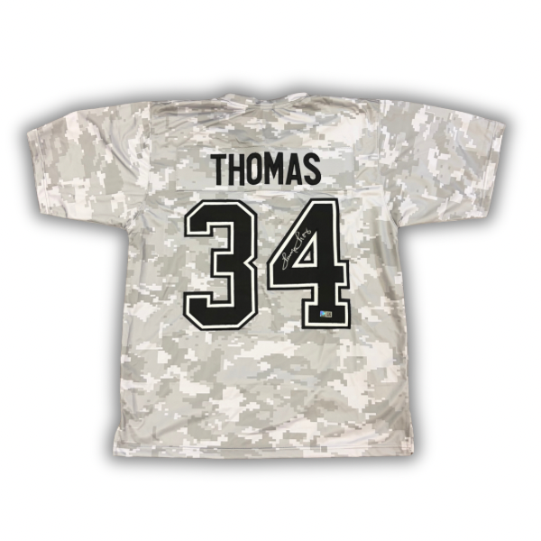 Thurman Thomas Signed Pro-Style White Camo Football Jersey