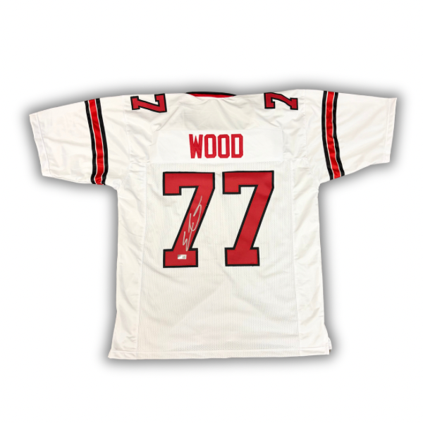 Eric Wood Signed Pro-Style White College Football Jersey