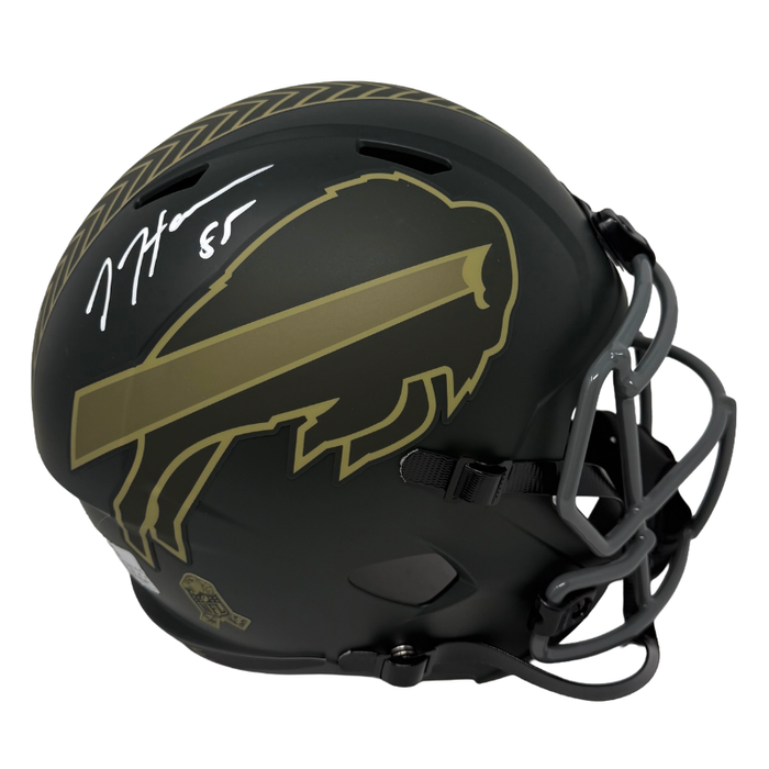 Jackson Hawes Signed Buffalo Bills Full Size 2025 Salute to Service Speed Replica Helmet