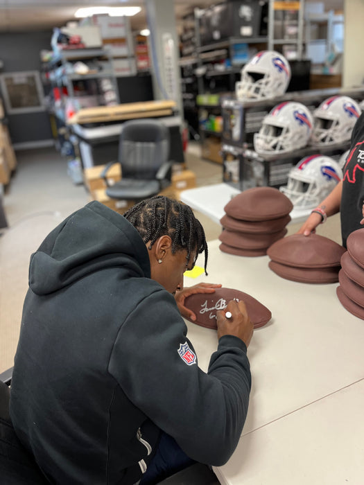 Skyler Bell Signed Wilson Replica Football with "Go Bills"