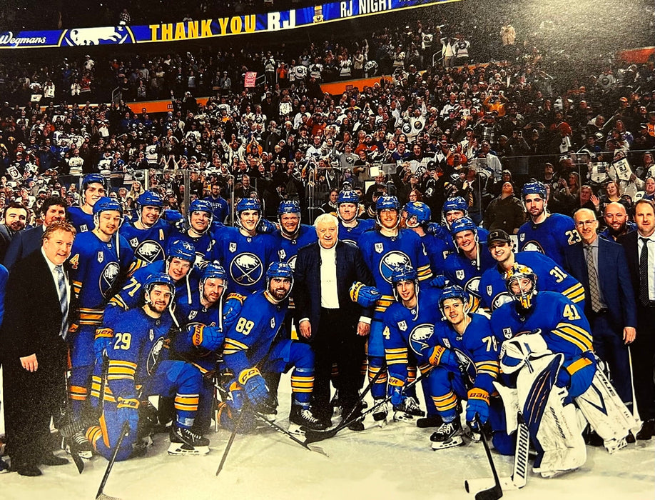 Rick Jeanneret Unsigned Posing with Team 11x14 Photo Unsigned Photos TSE Buffalo 