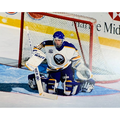 Dominik Hasek Unsigned Ready In White 8x10 Photo Unsigned Photos TSE Buffalo 