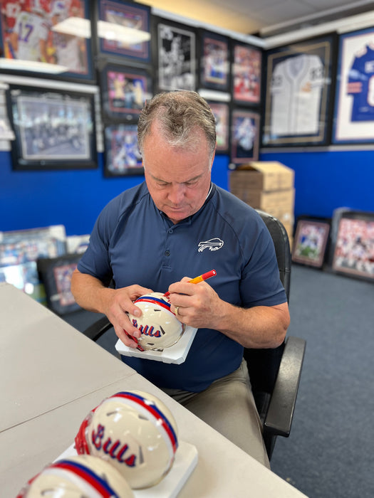 Steve Tasker Signed Buffalo Bills Retro Speed Mini Helmet