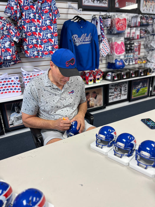 John Fina Signed Buffalo Bills Nickel City Alternate Speed Mini Helmet