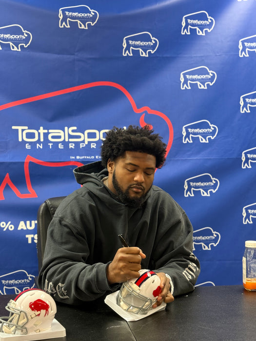 Reggie Gilliam Signed Buffalo Bills Standing Buffalo Speed Mini Helmet