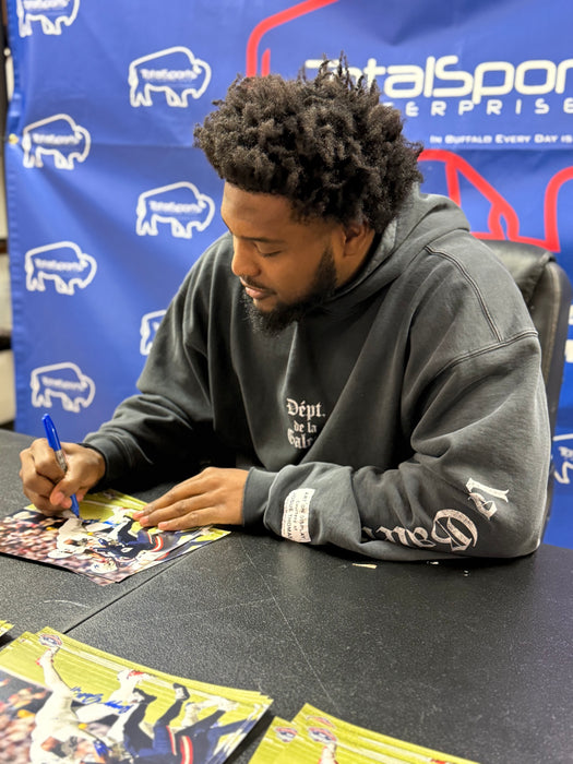 Reggie Gilliam Signed Blocking vs Patriots Photo