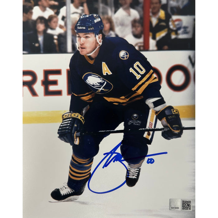 Brad May Signed Skating In Blue 8x10 Photo Signed Photos TSE Buffalo 