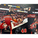 Matt Vinc Signed Holding NLL Trophy Horizontal Photo Signed Lacrosse Photo TSE Buffalo 11x14 