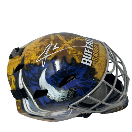 Ukko-Pekka Luukkonen Signed Sabres Full Size Replica Goalie Mask Signed Hockey Full Size Helmet TSE Buffalo 