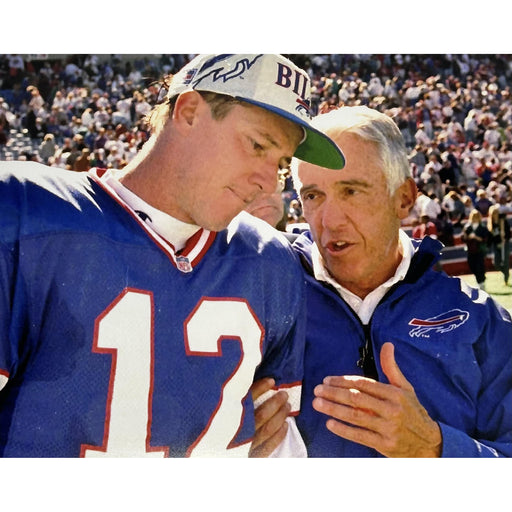 Marv Levy Unsigned Talking to Jim Kelly 11x14 Photo Unsigned Photos TSE Buffalo 