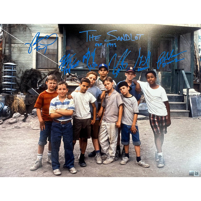 Sandlot Cast Signed 16x20 In Color Movie Photo with "The Sandlot Est. 1993" Signed Movie TSE Buffalo 