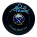 Owen Power Signed Buffalo Sabres Official Game Model Puck Signed Hockey Pucks TSE Buffalo 