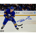 Bowen Byram Signed Blue Jersey with Puck 8x10 Photo Signed Hockey Photos TSE Buffalo 