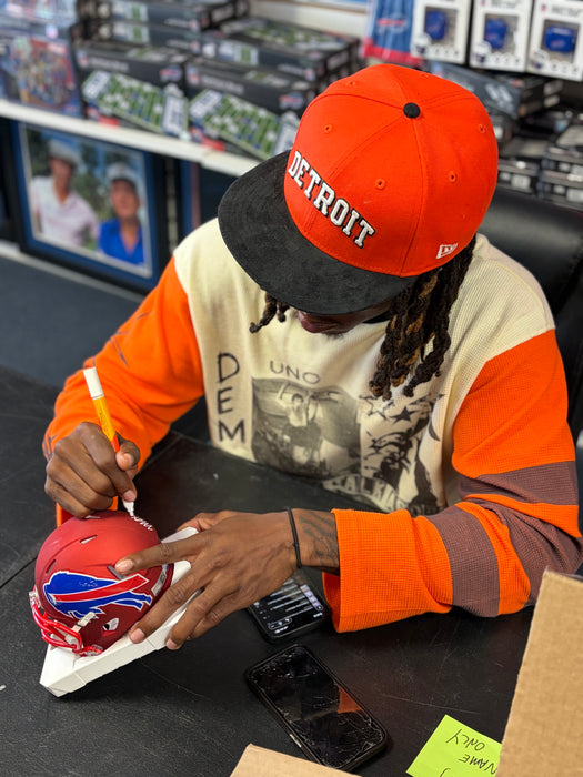 Maxwell Hairston Signed TSE Exclusive Riddell Inaugural Buffalo Bills Red Speed Mini Helmet