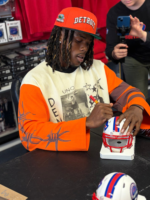 Maxwell Hairston Signed TSE Exclusive Riddell Inaugural Buffalo Bills White Speed Mini Helmet