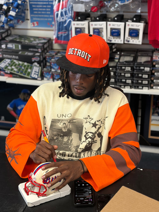 Maxwell Hairston Signed Buffalo Bills Retro Speed Mini Helmet