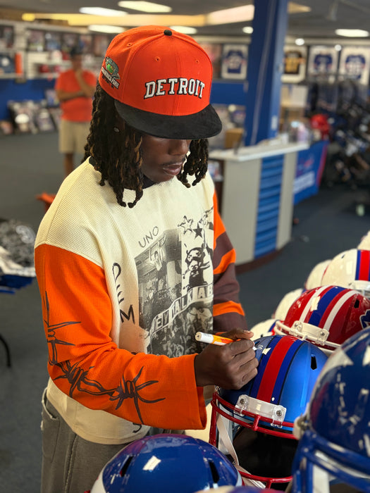 Maxwell Hairston Signed TSE Exclusive Riddell Inaugural Buffalo Bills Full Size Blue Speed Replica Helmet with "MAD MAX"