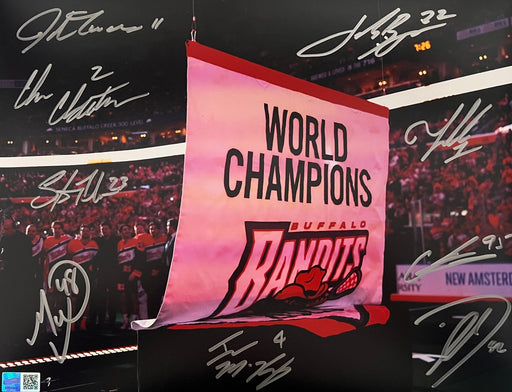 Buffalo Bandits Multi Signed 2023 Banner Raising Ceremony 11x14 Photo Signed Lacrosse Photo TSE Buffalo 