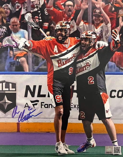 Chris Cloutier Signed Celebrating with Dhane Smith 8x10 Photo Signed Lacrosse Photo TSE Buffalo 