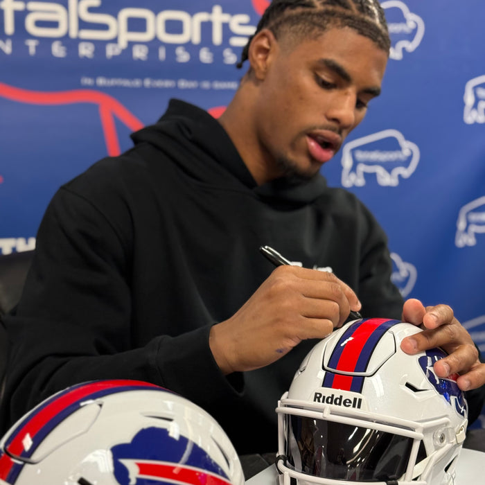Keon Coleman Signed Buffalo Bills 2021 Speed MIDI Helmet