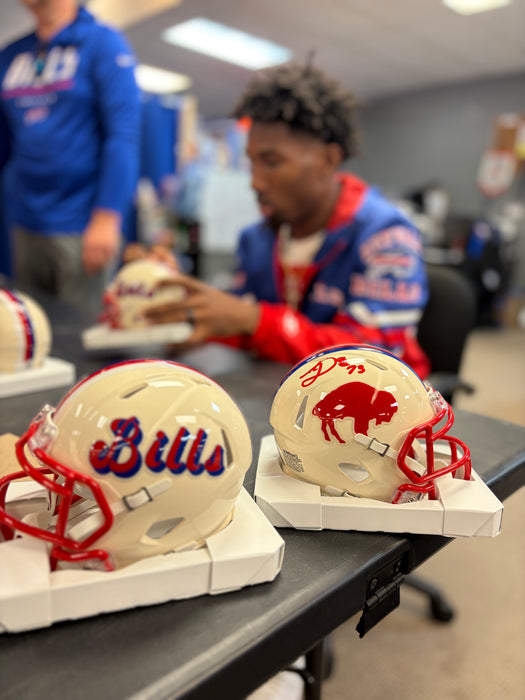 Dee Alford Signed Buffalo Bills Retro Speed Mini Helmet