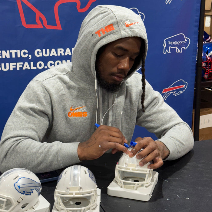James Cook Signed Buffalo Bills Rivalries Speed Mini Helmet