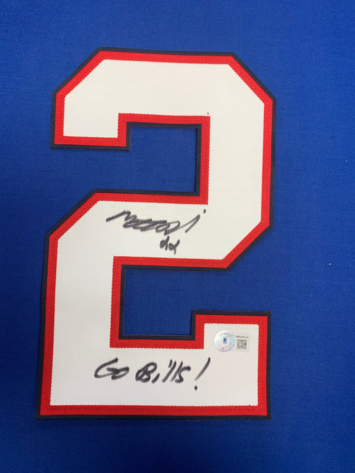 Matt Breida Signed Jersey Number with "Go Bills" #2 TSE Buffalo 