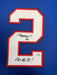 Matt Breida Signed Jersey Number with "Go Bills" #2 TSE Buffalo 