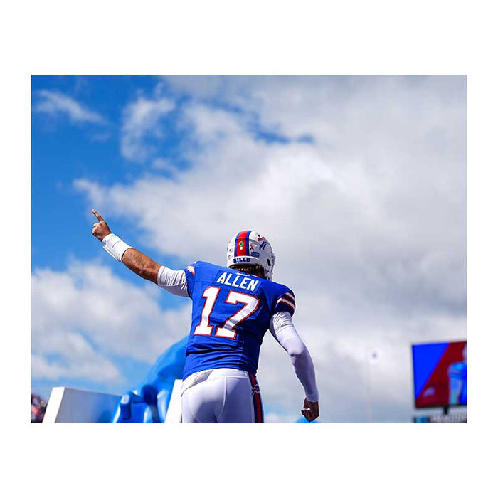 Josh Allen Arms Raised from Behind Unsigned Photo