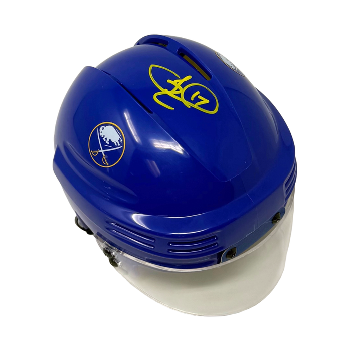 Jason Zucker Signed Buffalo Sabres Blue Hockey Mini Helmet
