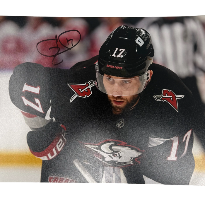 Jason Zucker Signed Close-up in Goathead Uniform Photo