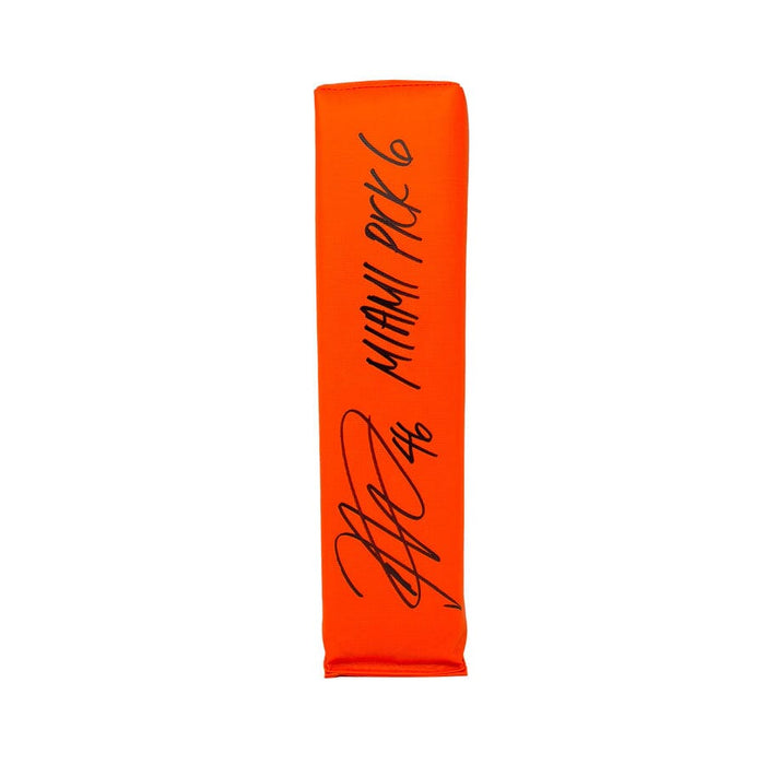 Ja'Marcus Ingram Signed Replica End Zone Pylon with Miami Pick 6 Signed Pylons TSE Buffalo 