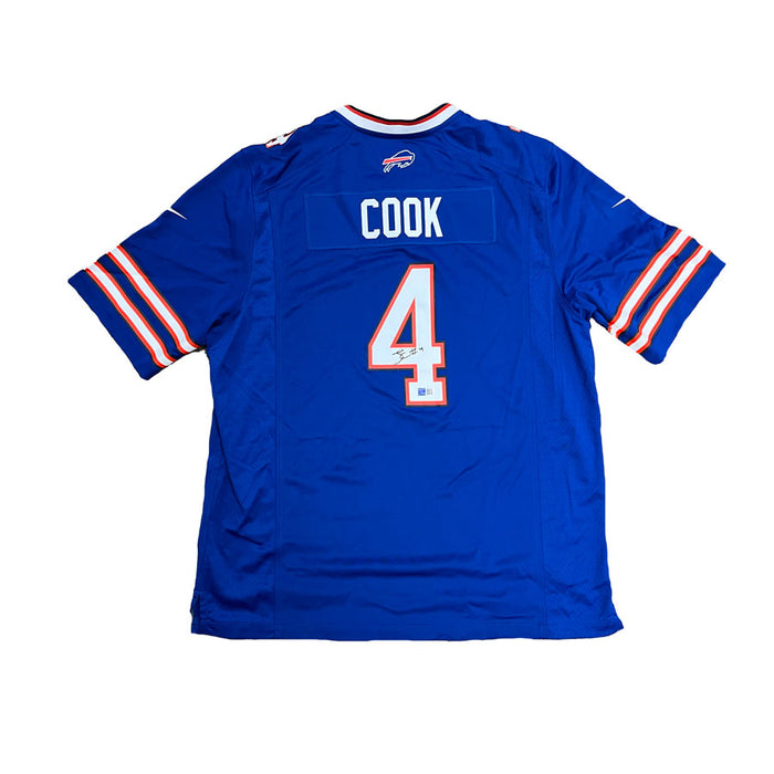 James Cook Signed Buffalo Bills Nike Game Player Blue Jersey