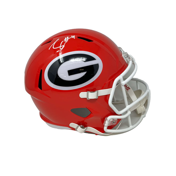 James Cook Signed University of Georgia Full Size Speed Replica Helmet