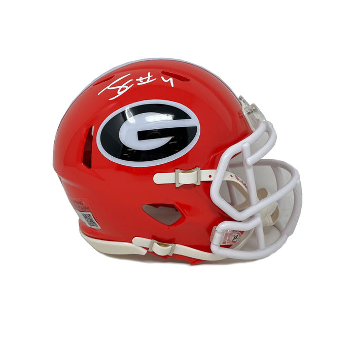 James Cook Signed University of Georgia Speed Mini Helmet