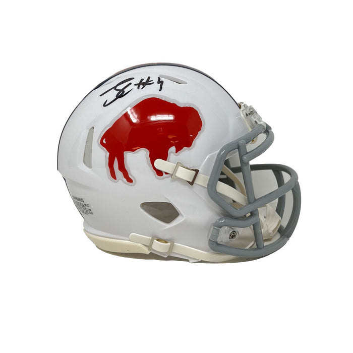 James Cook Signed Buffalo Bills Standing Buffalo Speed Mini Helmet