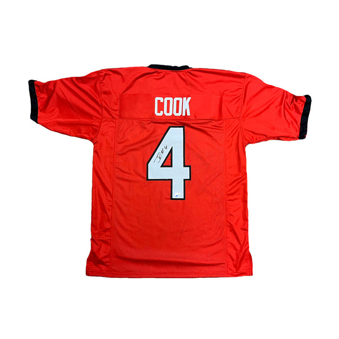 James Cook Signed Custom Red College Jersey