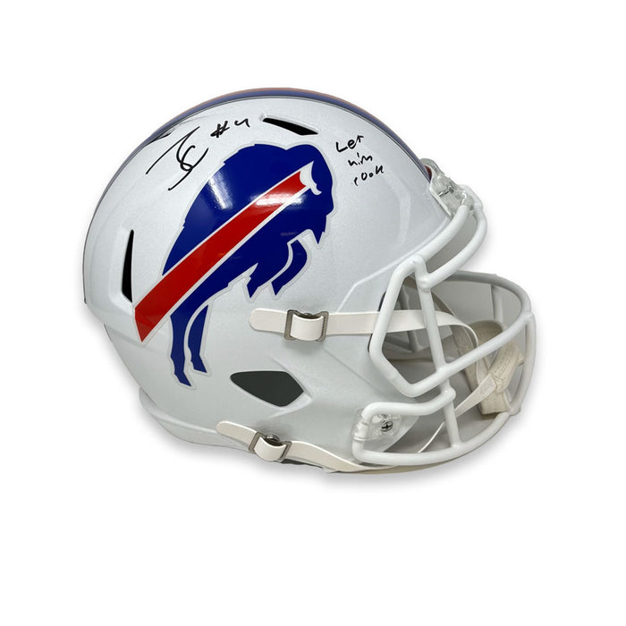 James Cook Signed Buffalo Bills Full Size 2021 Speed Replica Helmet with Let Him Cook