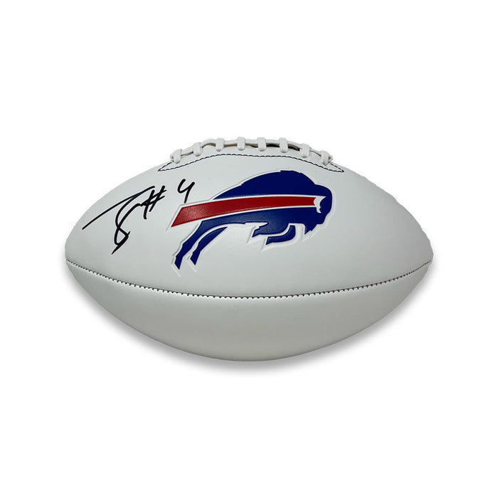 James Cook Signed Buffalo Bills White Logo Football