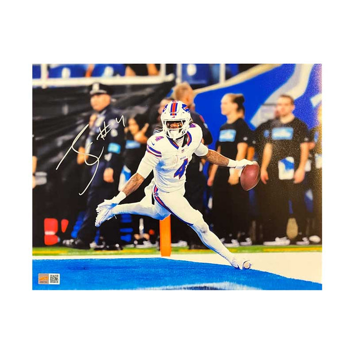 James Cook Signed Arms Out Touchdown Celebration Photo